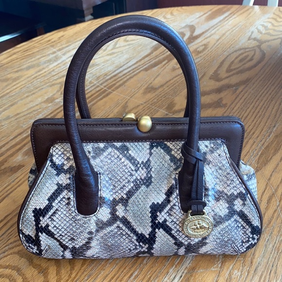 Brahmin Handbags - Brahmin Layla Mini Faux Snake Leather Satchel Bag